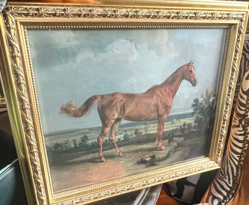 Gold Framed Horse Equestrian Picture