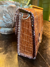 Load image into Gallery viewer, Vintage alligator, leather handbag