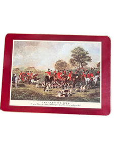 Vintage equestrian English Hunt Table Mats￼ - Vintage AnthropologyVintage Anthropology