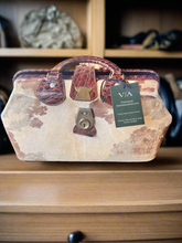 Load image into Gallery viewer, Vintage 1920s Cow Hide Boston Bag/ Travel Bag