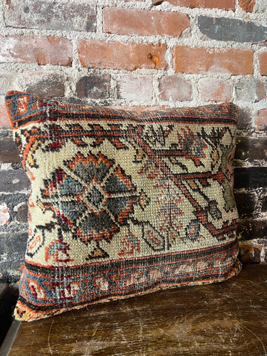 Antique Turkish Rug Throw Pillow