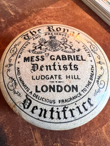 Antique Ironstone Transferware Dentist Paste Jar
