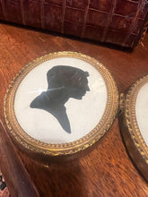 Load image into Gallery viewer, Antique Pair Silhouettes 1800s