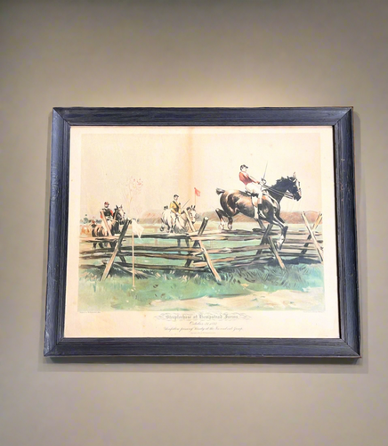 W.S Allen Vanderbilt Hunting Sporting Print Steeplechase at Hempstead Farns