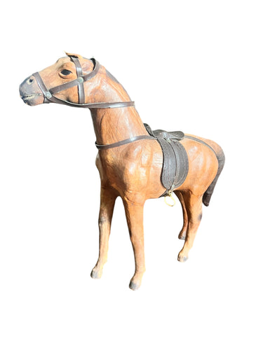 Vintage Leather Horse Equestrian Decor