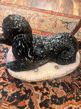 Load image into Gallery viewer, Vintage 1950s chalkware poodle on a pillow extra large