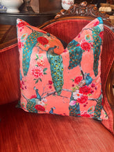 Load image into Gallery viewer, Velveteen Peacock Down Pillow by Vintage Anthropology - Vintage AnthropologyVintage Anthropology