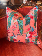 Load image into Gallery viewer, Velveteen Peacock Down Pillow by Vintage Anthropology