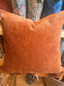 Rust chenille Down Pillow by Vintage Anthropology