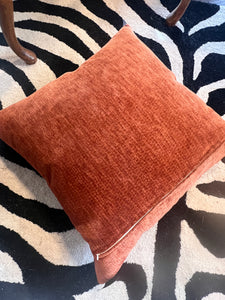 Rust chenille Down Pillow by Vintage Anthropology