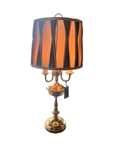 Vintage Brass Bouillotte Lamp