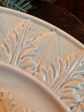 Load image into Gallery viewer, Vintage Cream White Majolica Leaf Plates 5 Pieces