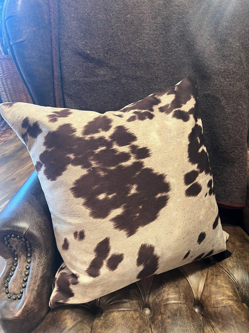 Faux CowHide Down Pillow by Vintage Anthropology - Vintage AnthropologyVintage Anthropology