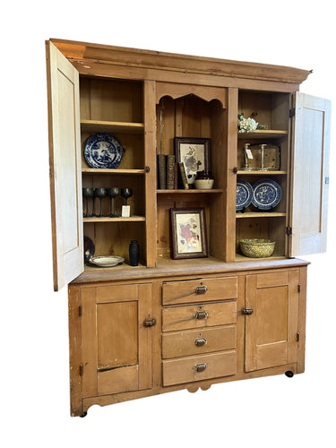 19th century English Pine Country Pantry