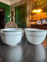 Load image into Gallery viewer, Vintage Set of Restaurant Ware Green and White Cups