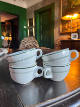 Load image into Gallery viewer, Vintage Set of Restaurant Ware Green and White Cups