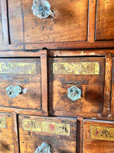 Load image into Gallery viewer, Antique English Apothecary Chest Cabinet of Drawers