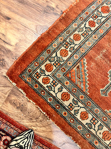 Vintage Hand Knotted Wool Tribal Rug