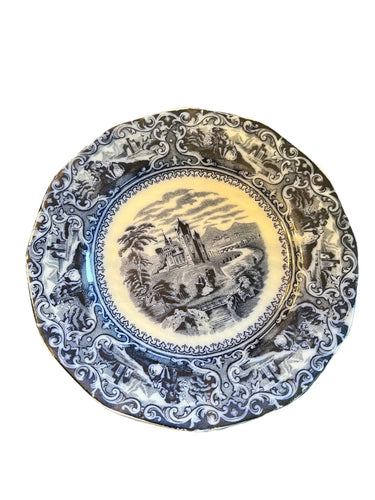 Antique Staffordshire Transferware Plate - Vintage AnthropologyVintage Anthropology