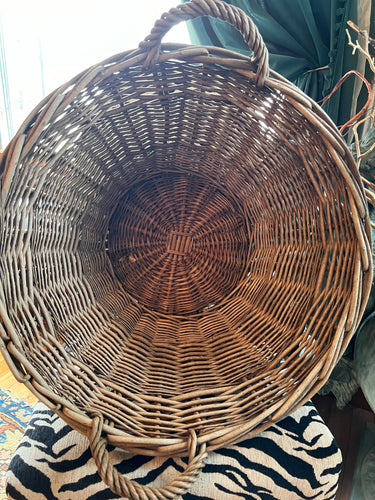 Antique Willow Handled Basket