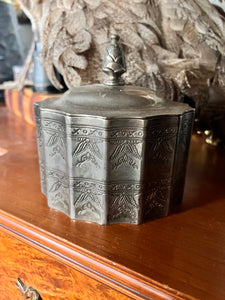 Vintage Silver Plate Metal Trinket Box