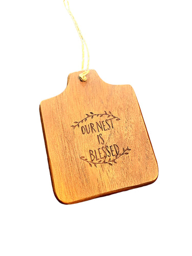Small Decorative Our Nest is Blessed Cutting Board