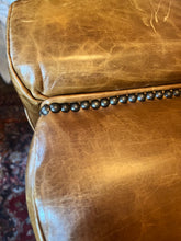 Load image into Gallery viewer, Restoration hardware, Cambridge Chesterfield, Leather Tufted, cocktail ottoman