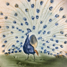 Load image into Gallery viewer, Antique French Majolica Ironstone peacock plate