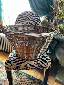 Antique Willow Handled Basket