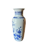 Load image into Gallery viewer, Blue &amp; White Chinoiserie Asian Vase