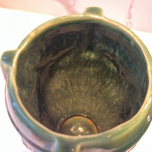 Load image into Gallery viewer, Vintage 1940s green pottery vase