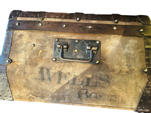 Load image into Gallery viewer, Antique 1800s Louis Vuitton steamer trunk