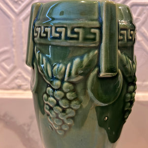 Vintage 1940s green pottery vase