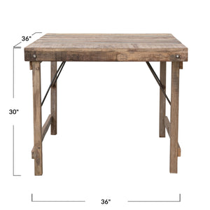 Reclaimed wood Folding table