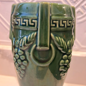 Vintage 1940s green pottery vase