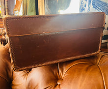 Load image into Gallery viewer, Antique leather British leather luggage suitcase