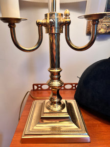 Vintage French Style Bouillotte Brass Lamp