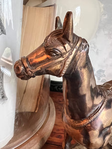 Antique Bronze Equestrian Horse Statue