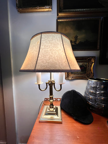 Vintage French Style Bouillotte Brass Lamp
